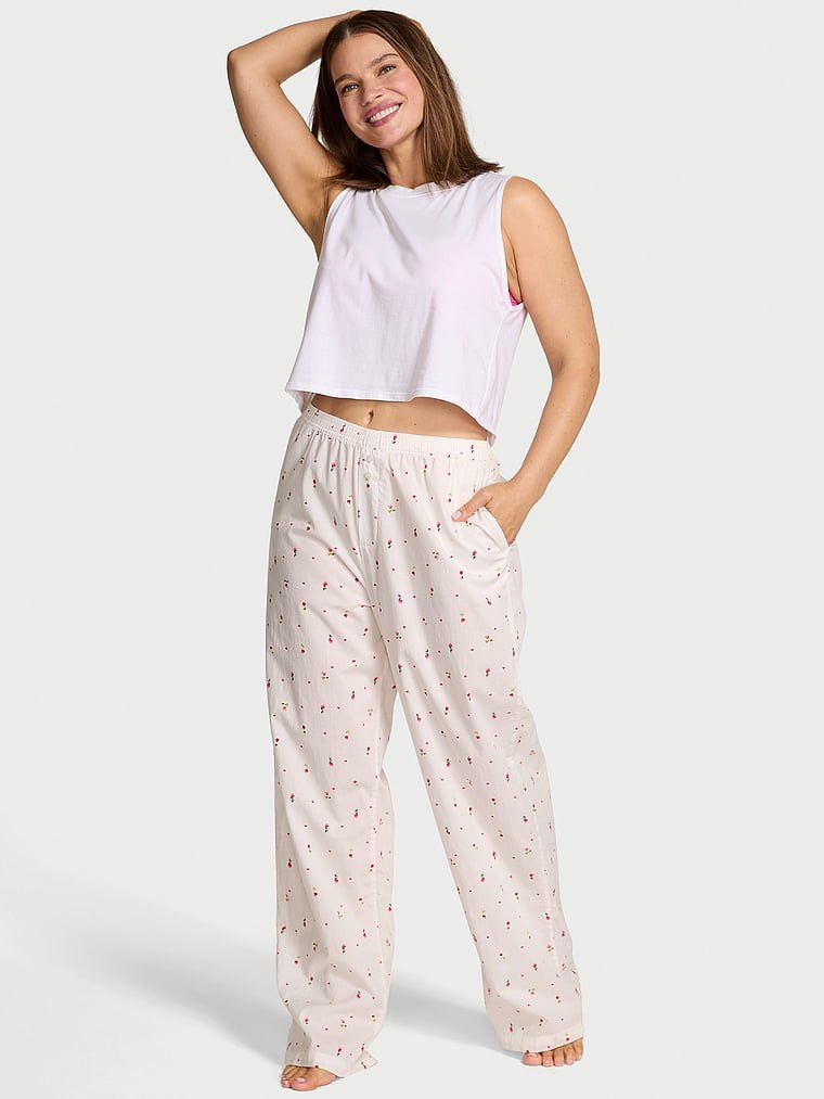 Victoria's Secret Spodnie od piżamy bawełniane Mix & Match Heritage