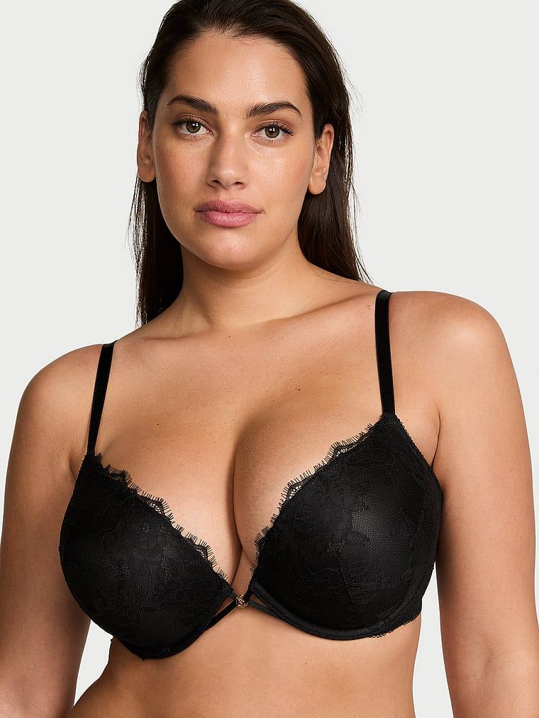 Very Sexy Biustonosz push-up powiększający o 2 rozmiary Bombshell Rose Lace