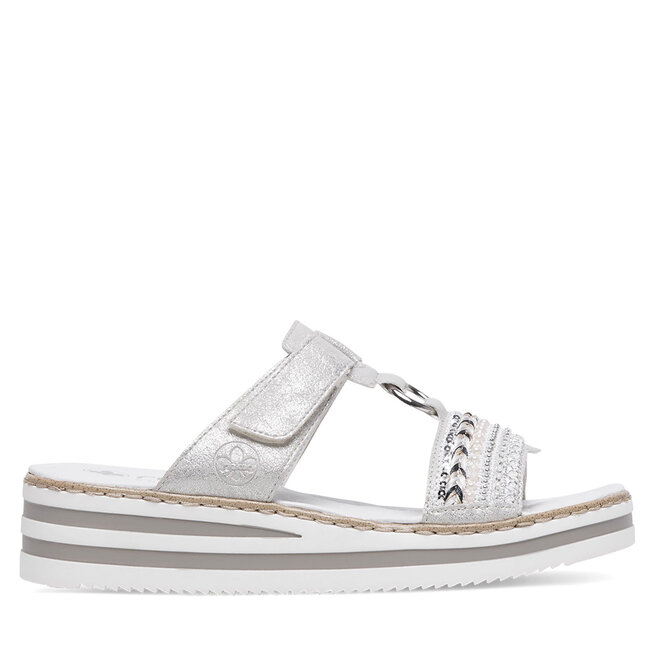 Klapki Rieker V02M6-40 Szary