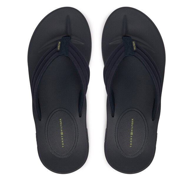 Japonki Tommy Hilfiger Molded Hilfiger Lth Beach Sandal FM0FM05802 Granatowy
