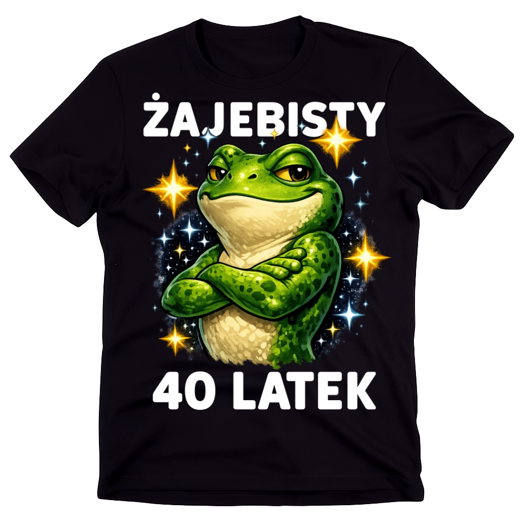 Koszulka MĘSKA na 40 urodziny - ŻAJEBISTY 40 LATEK