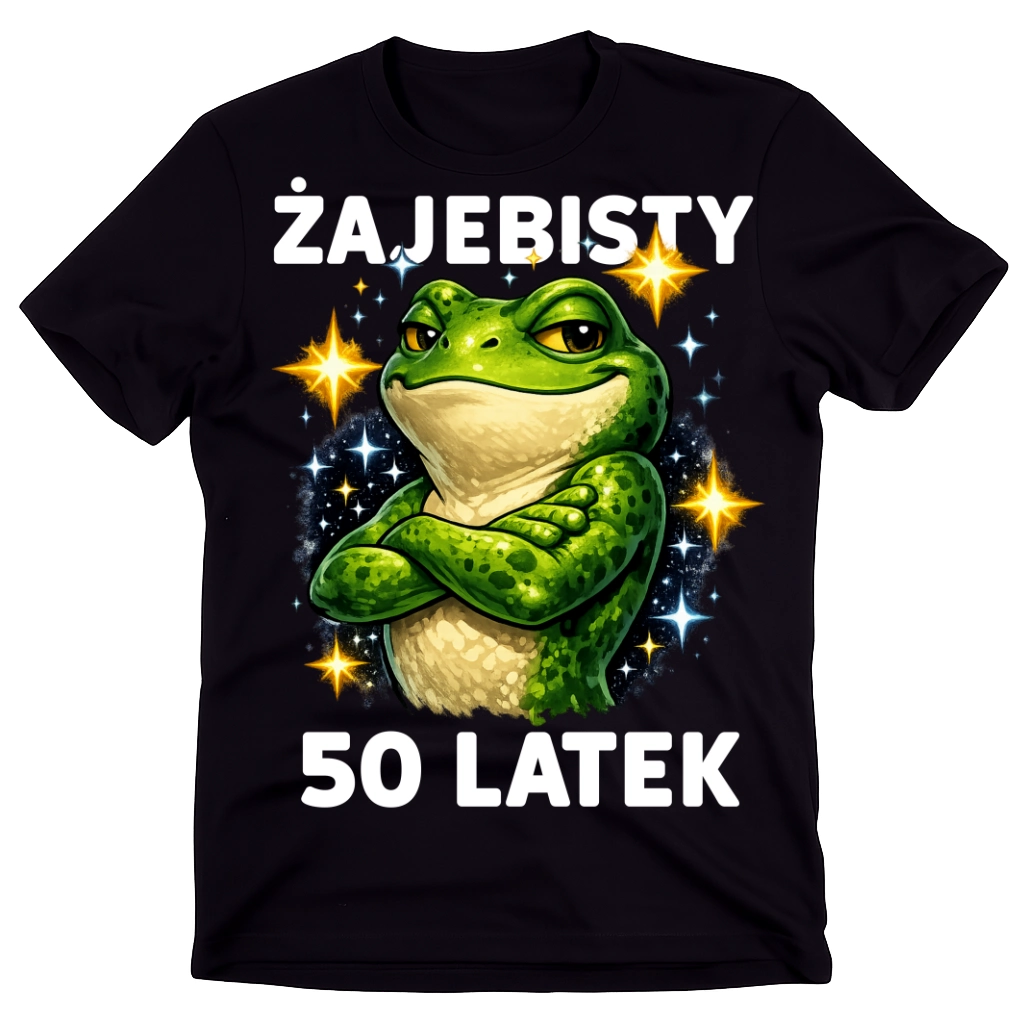 Koszulka MĘSKA na 50 urodziny - ŻAJEBISTY 50 LATEK