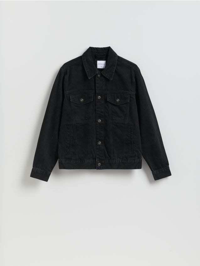 Reserved - Jeansowa kurtka - czarny