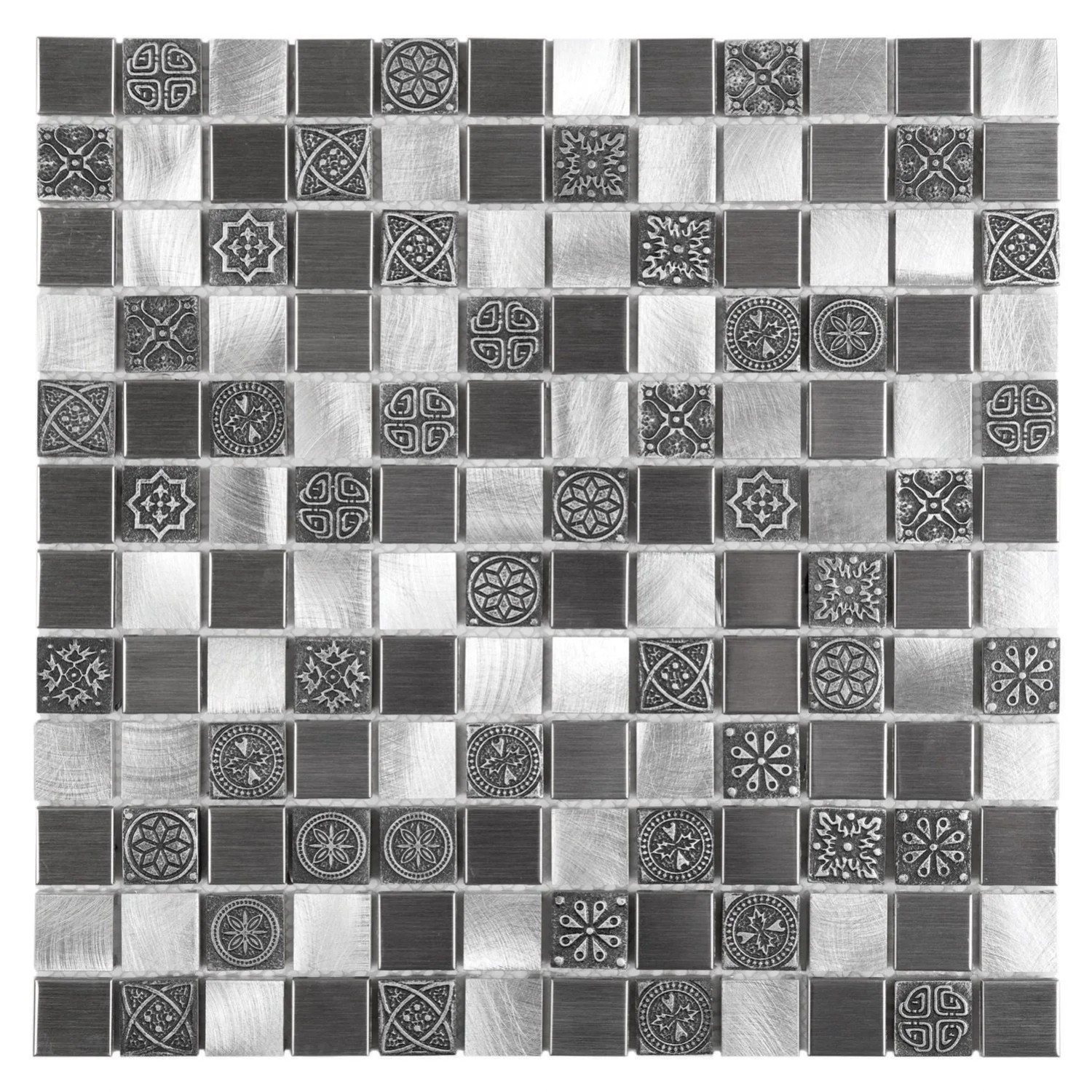 Dunin Mozaika Alluminium grey mix 30 x 30 cm