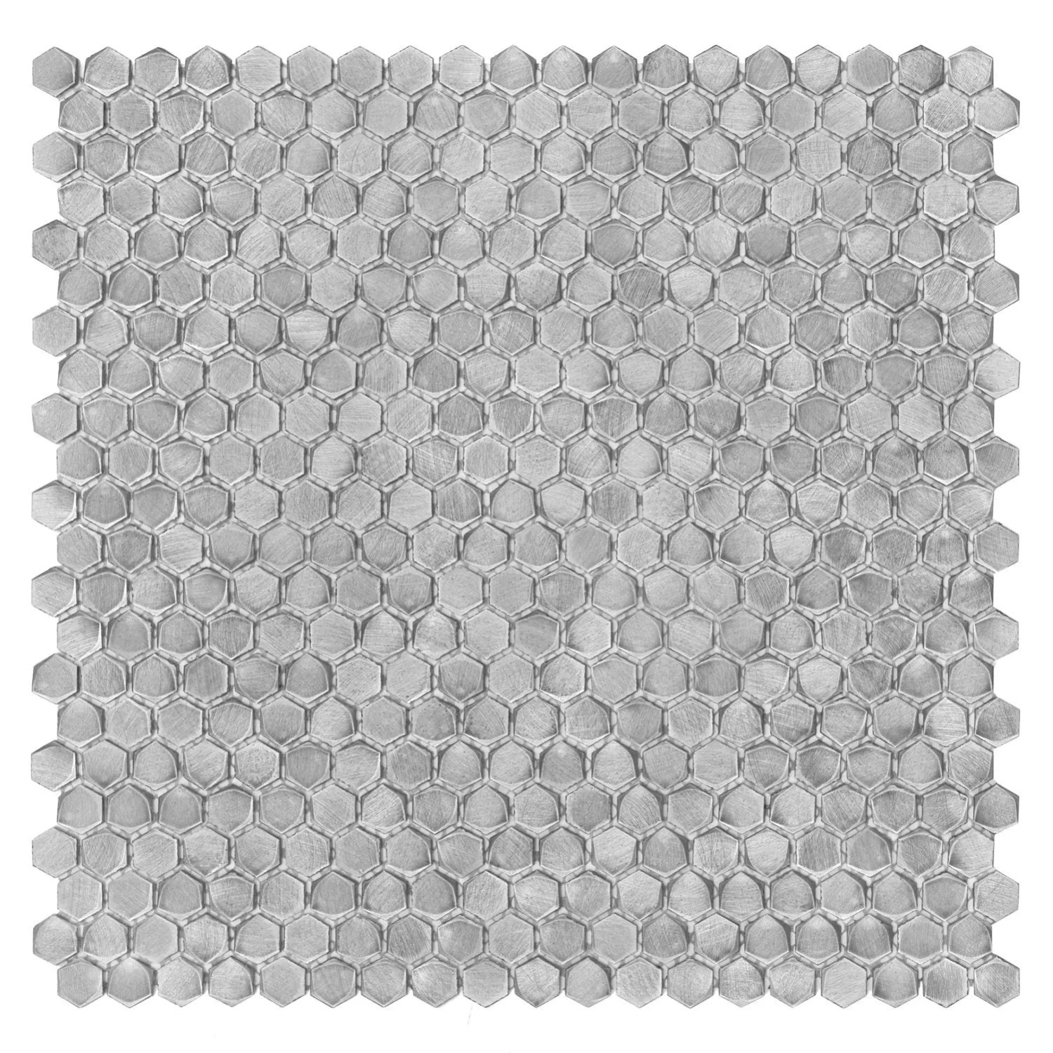 Dunin Mozaika Alluminium silver hexagon 30 x 30 cm