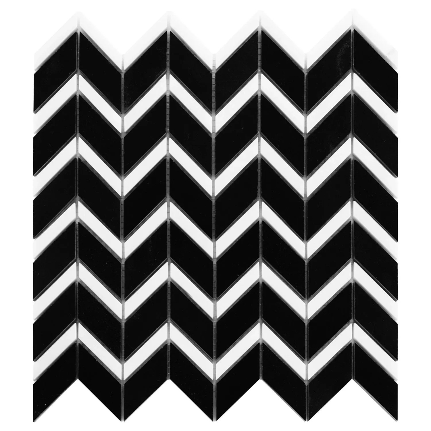 Dunin Mozaika Pure black chevron Mix 31 x 30,5 cm