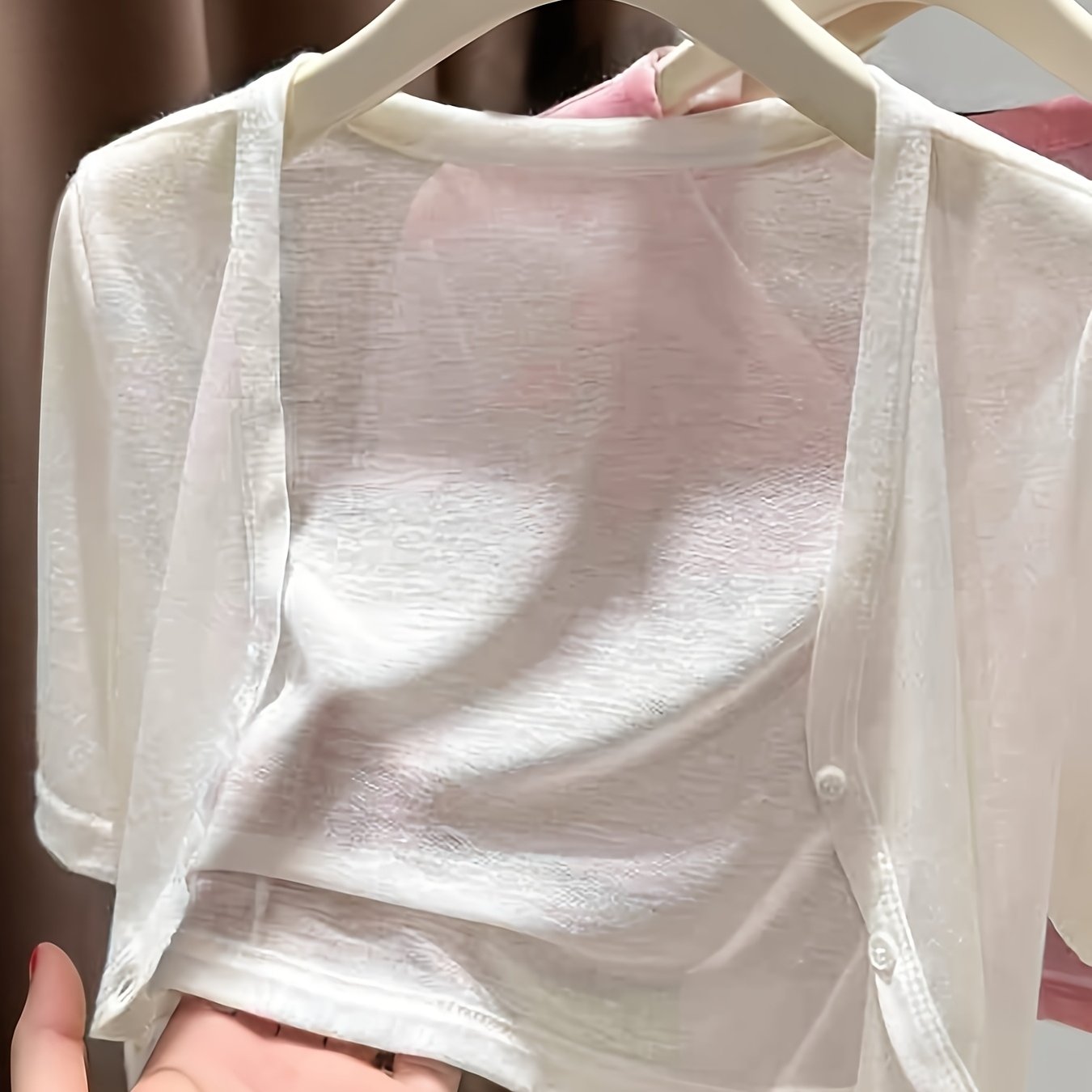 TEMU Kardigan Damski Lekki - Elegancka Kurtka z Otwartym Przodem, Zapięcie na Guziki, Warstwowy Element na Każdą Porę Roku do Biura, Codziennego