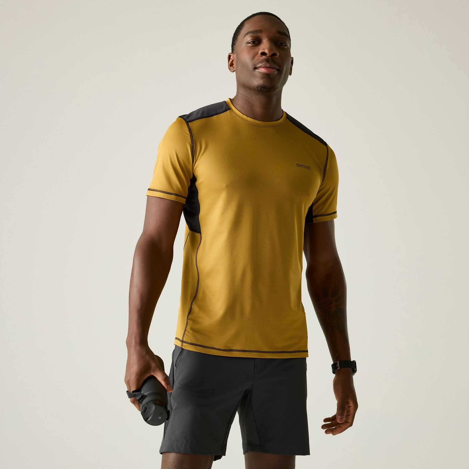 Regatta Koszulka męska Virda Brązowy, Rozmiar: L