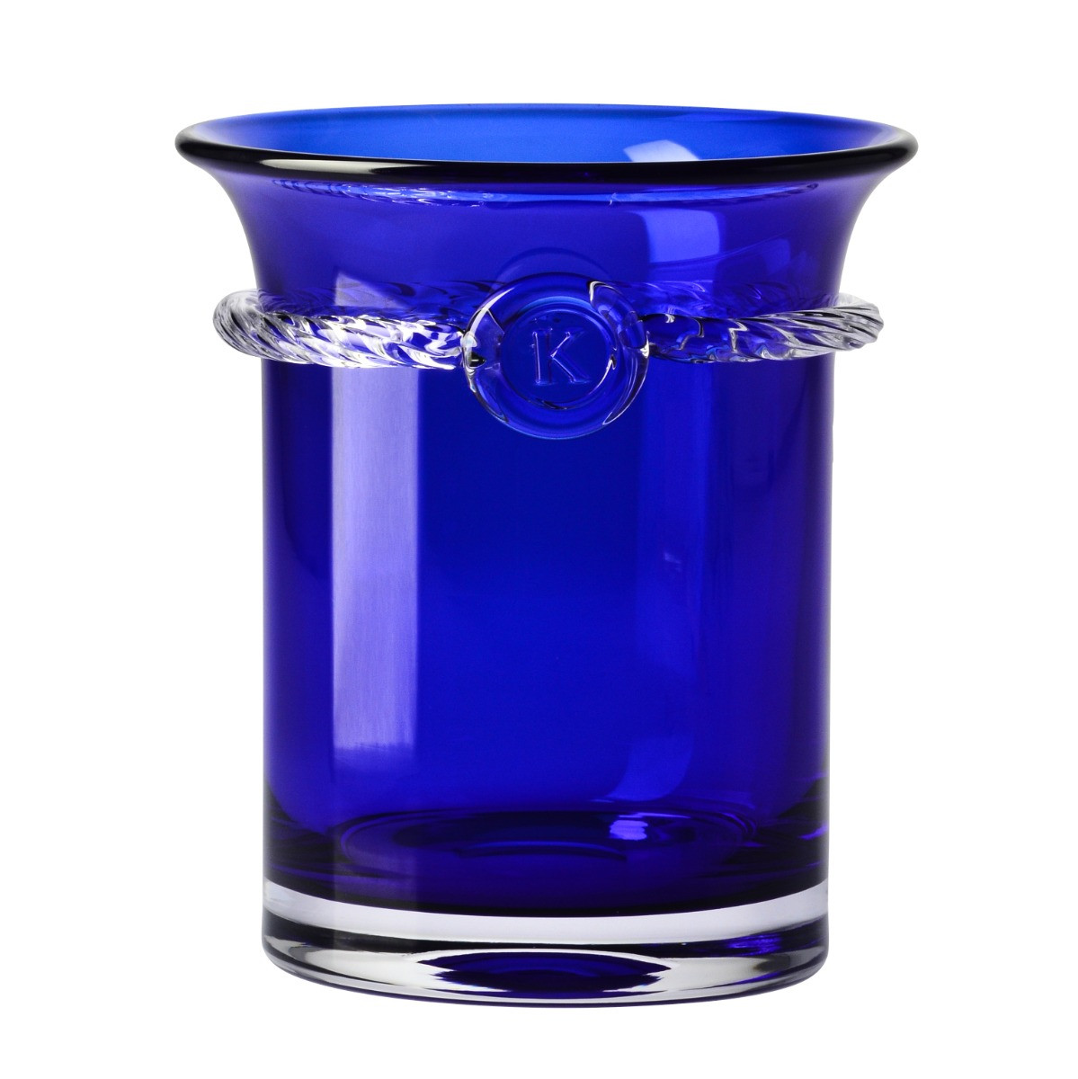 Kryształowy pojemnik do lodu HERITAGE Kobalt 19 cm