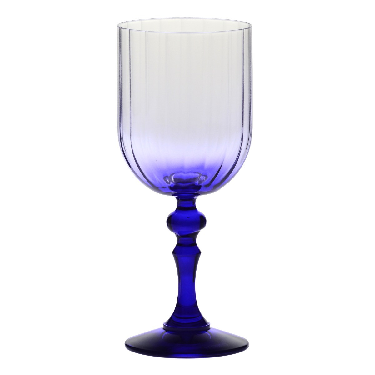Cieniowane kieliszki do wina BUBBLE z granatową nóżką 300 ml