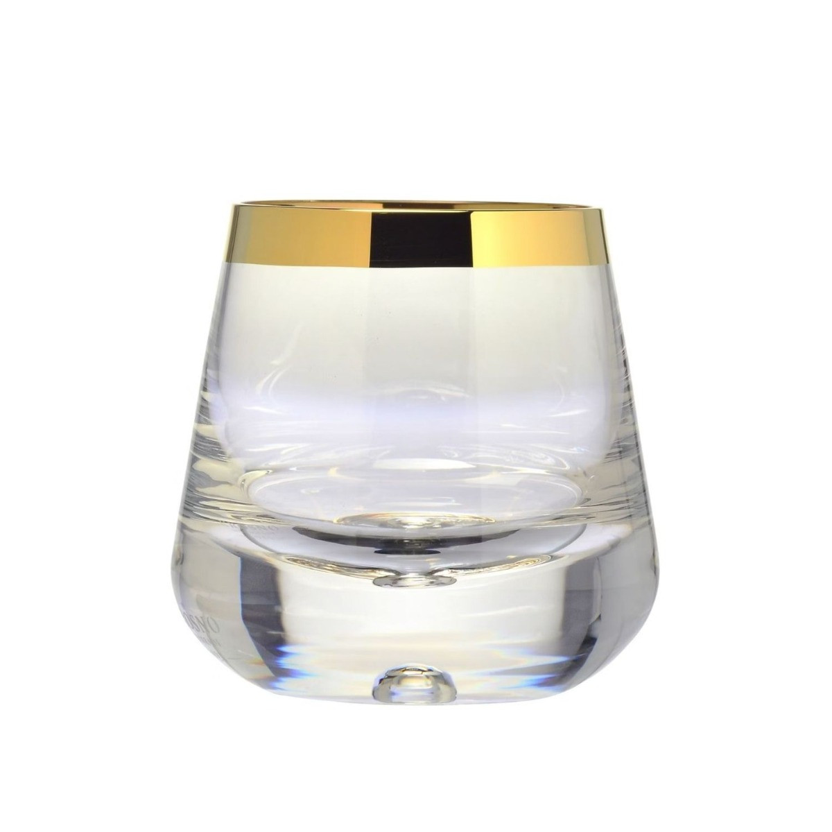 Kryształowe szklanki GEMSTONE ze złotym paskiem