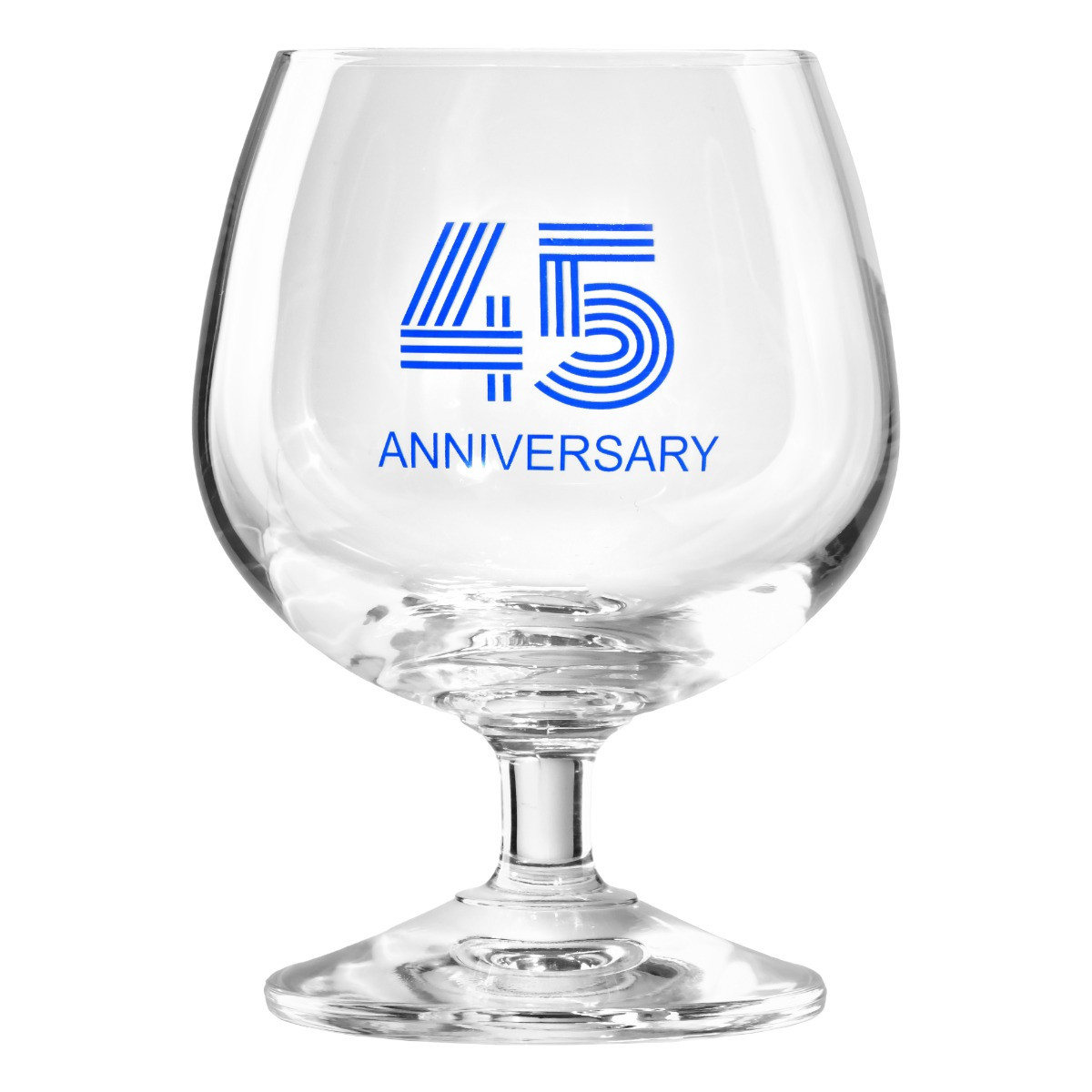 Zdobiony kieliszek z napisem 45 ANNIVERSARY, 45 ROCZNICA 230 ml