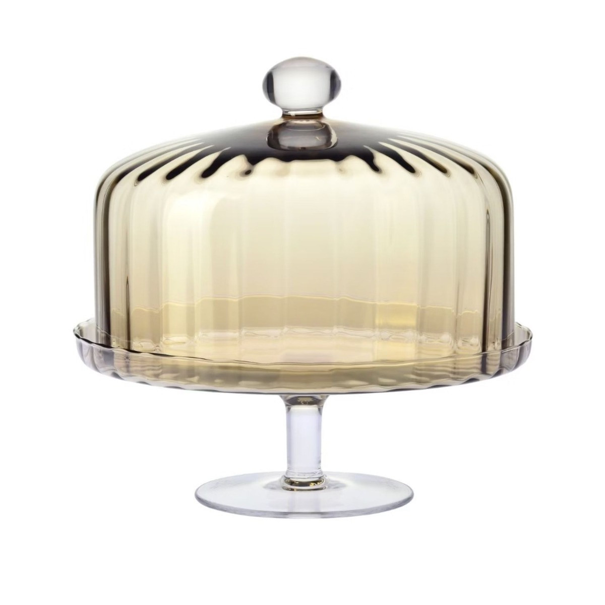 Patera z kloszem BALLERINA Bronzyt 31,5 cm