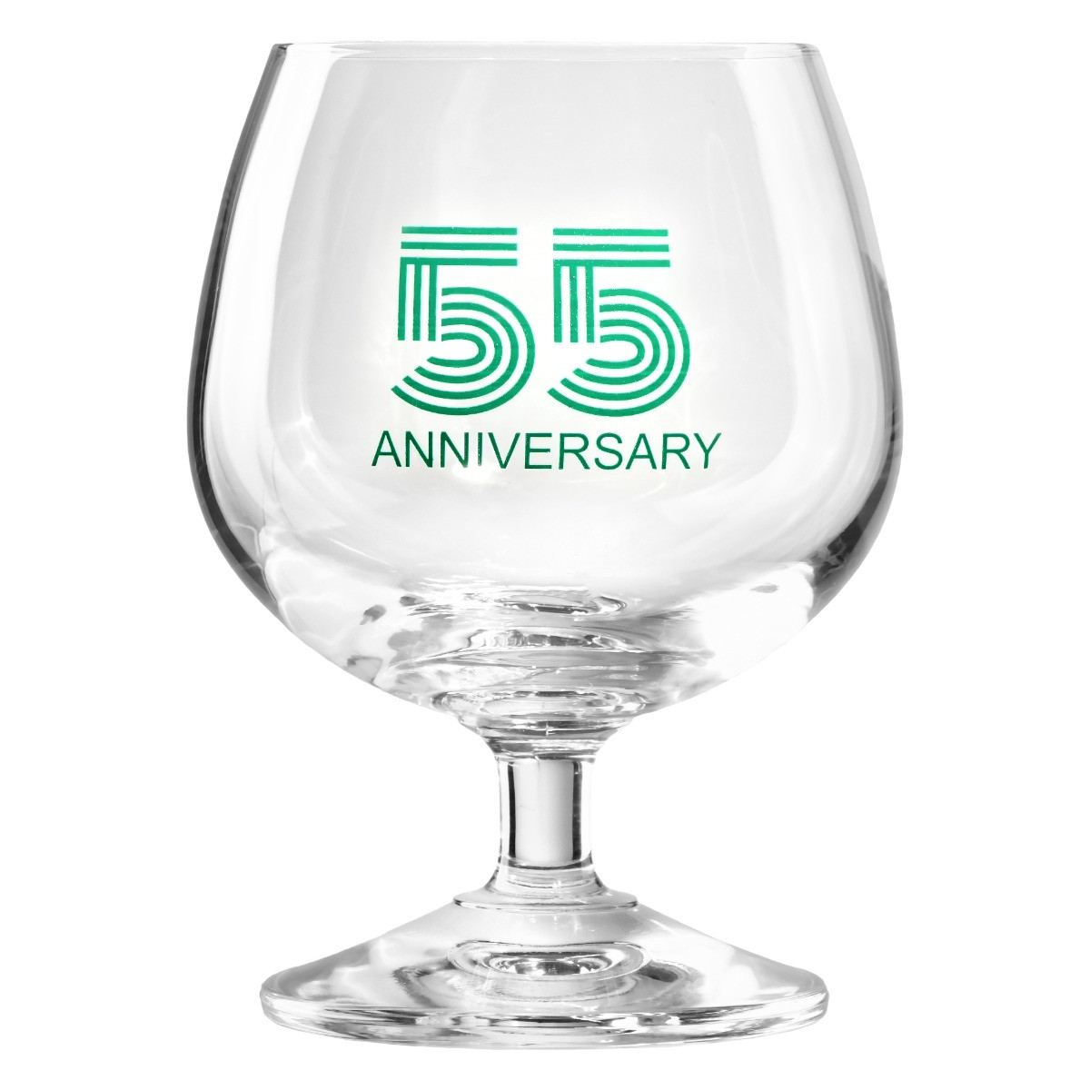 Zdobiony kieliszek z napisem 55 ANNIVERSARY, 55 ROCZNICA 230 ml
