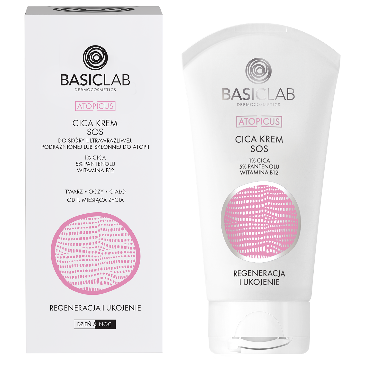 BasicLab Atopicus, CICA krem SOS, regeneracja i ukojenie, 75 ml