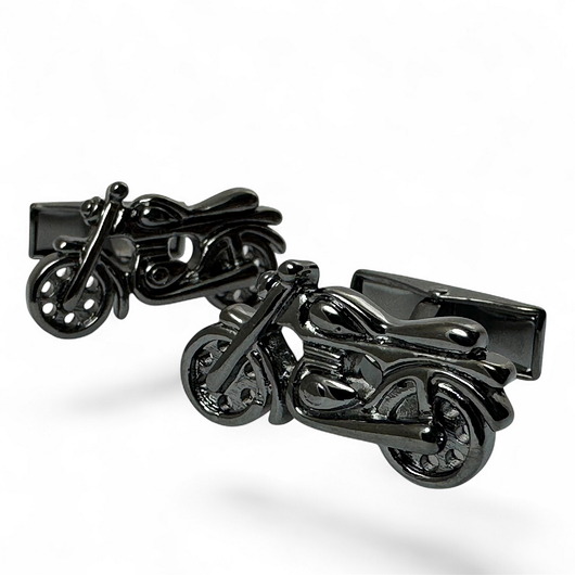 Spinki do mankietów - MOTORY (czarne) - stal