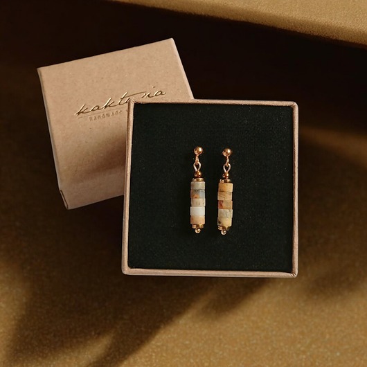 Agat : kolczyki krótkie : sztyfty kulki