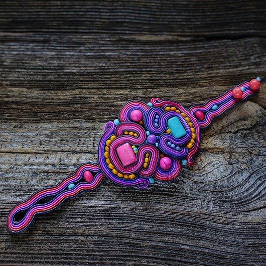 Mandisa - etniczna bransoletka soutache
