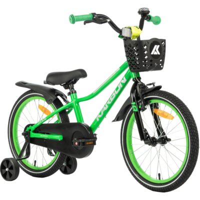 Rower dziecięcy KARBON Jazz 18 cali dla chłopca Zielony