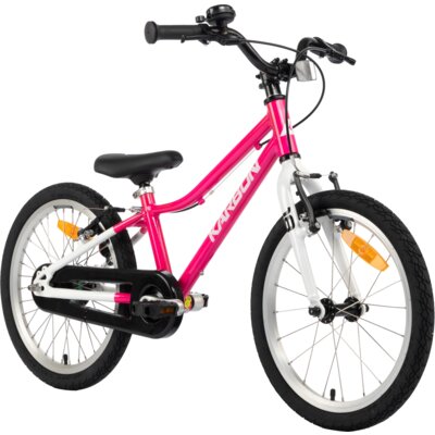 Rower dziecięcy KARBON Superlight Automatic 18 cali dla dziewczynki Różowy
