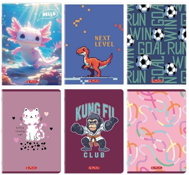 Zeszyt A432k kratka mix (10szt) Herlitz - zeszyt