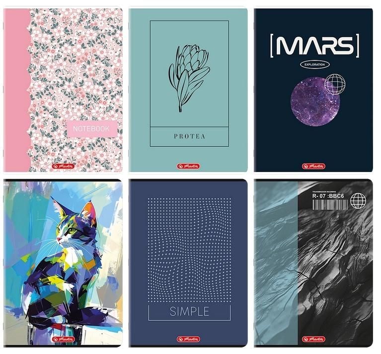 Zeszyt A460k kratka mix (5szt) Herlitz - zeszyt