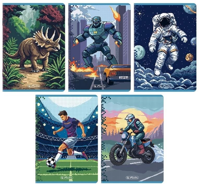 Zeszyt A532k kratka Pixel (10szt) Herlitz - zeszyt