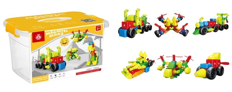 Klocki magnetyczne konstrukcyjne 72 elementy - klocki