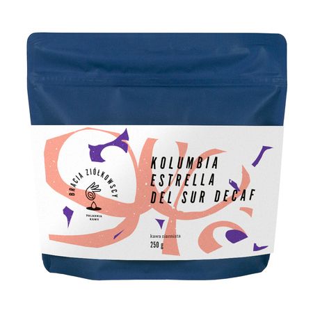 Bracia Ziółkowscy Kawa ziarnista bezkofeinowa Kolumbia Estrella del Sur Washed Sugarcane Decaf Filter 250 g - kawa