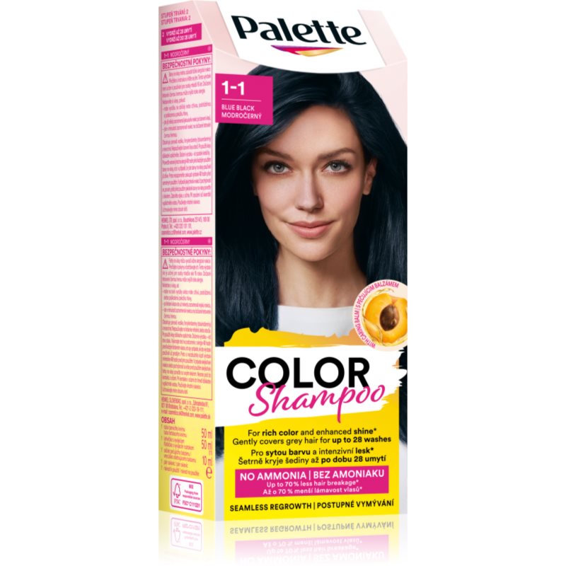 Schwarzkopf Palette Color Shampoo szampon tonujący odcień 1-1 Blue Black 50 ml