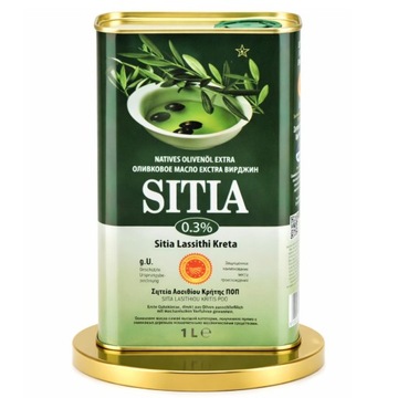 Grecka Oliwa Z Oliwek Extra Virgin Sitia 1L 0,3% Sitia Tłoczona Na Zimno