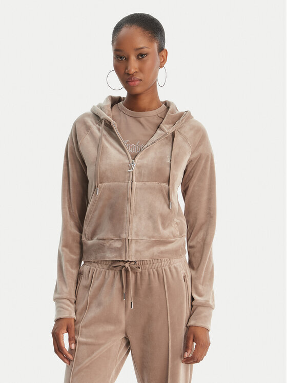 Juicy Couture Bluza Madison JCWAS126326 Beżowy Slim Fit