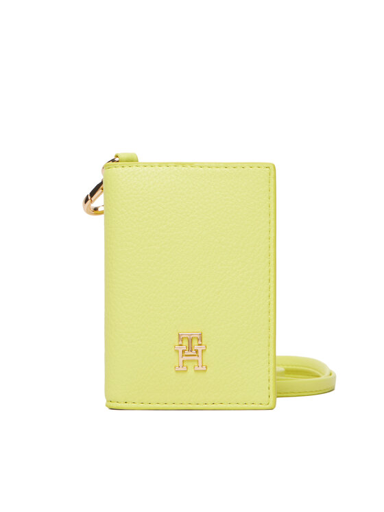 Tommy Hilfiger Etui na karty kredytowe Th Icon Cc Holder W/Strap AW0AW18480 Zielony