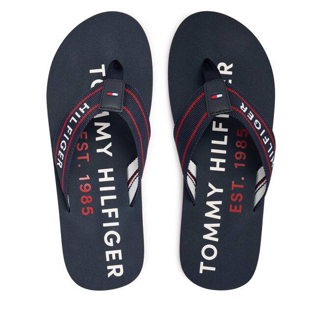 Japonki Tommy Hilfiger Sporty Hilfiger Beach Sandal FM0FM05805 Granatowy