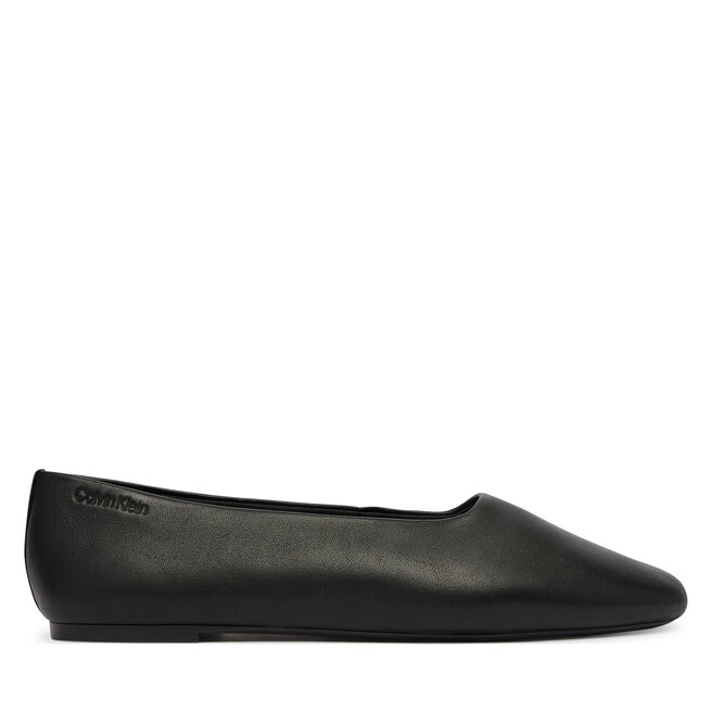 Baleriny Calvin Klein Round Ballerina Lth HW0HW02943 Czarny