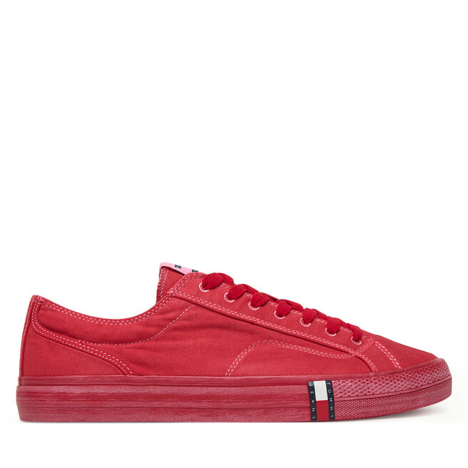Tenisówki Tommy Jeans Archive Vulc. Y2K Washed Canvas EM0EM01720 Czerwony
