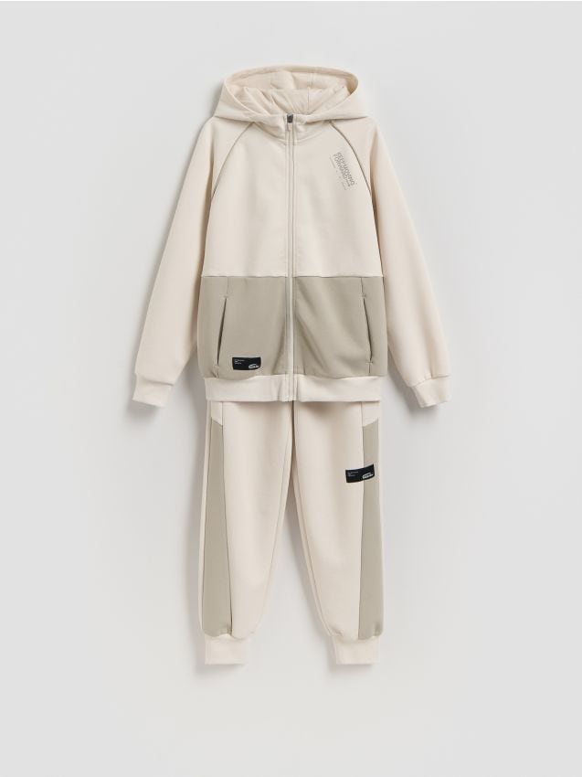 Reserved - Dzianinowy komplet - kremowy