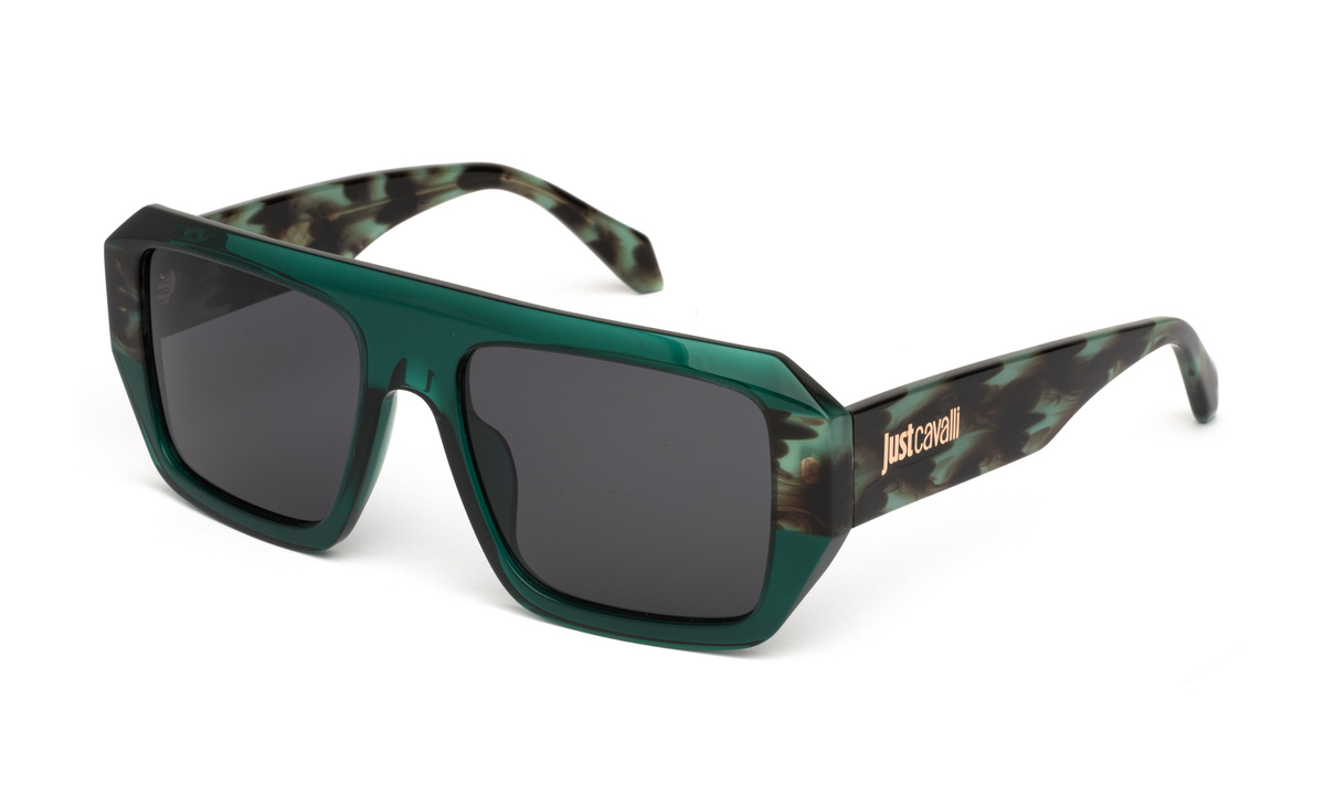 Okulary JUST CAVALLI SJC101V5507LG. Okulary przeciwsłoneczne, Kolor zielony. Unisex.