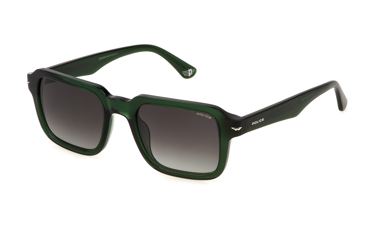 Okulary POLICE SPLN36-520G61. Okulary przeciwsłoneczne, Kolor zielony. Mężczyzna.