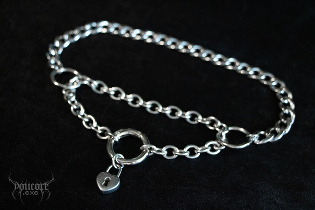 Kinky choker zaciskowy * choker stal nierdzewna * cyber goth * gothic girl styl