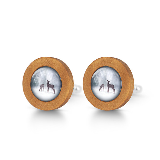 Sarenki - drewniane spinki do mankietów