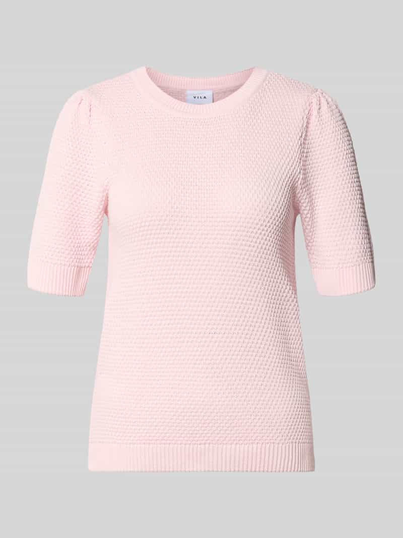 T-shirt w optyce dzianiny, krój slim fit, model 'Vidalo'