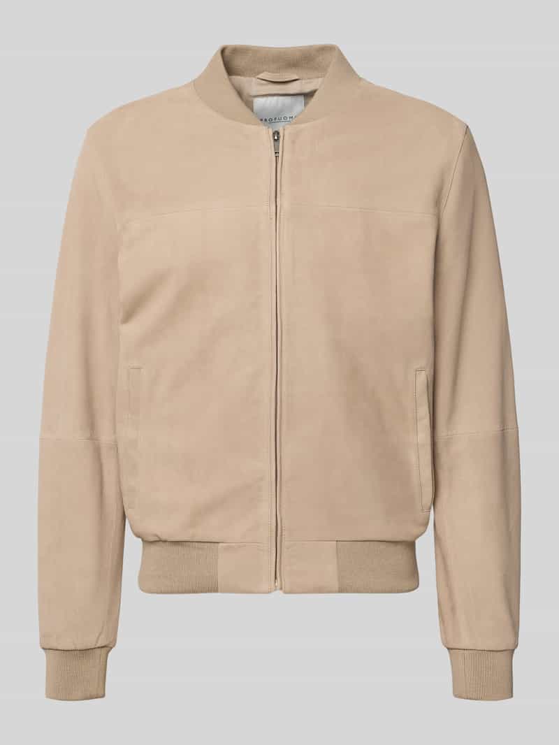 Kurtka bomberka z koziej skóry