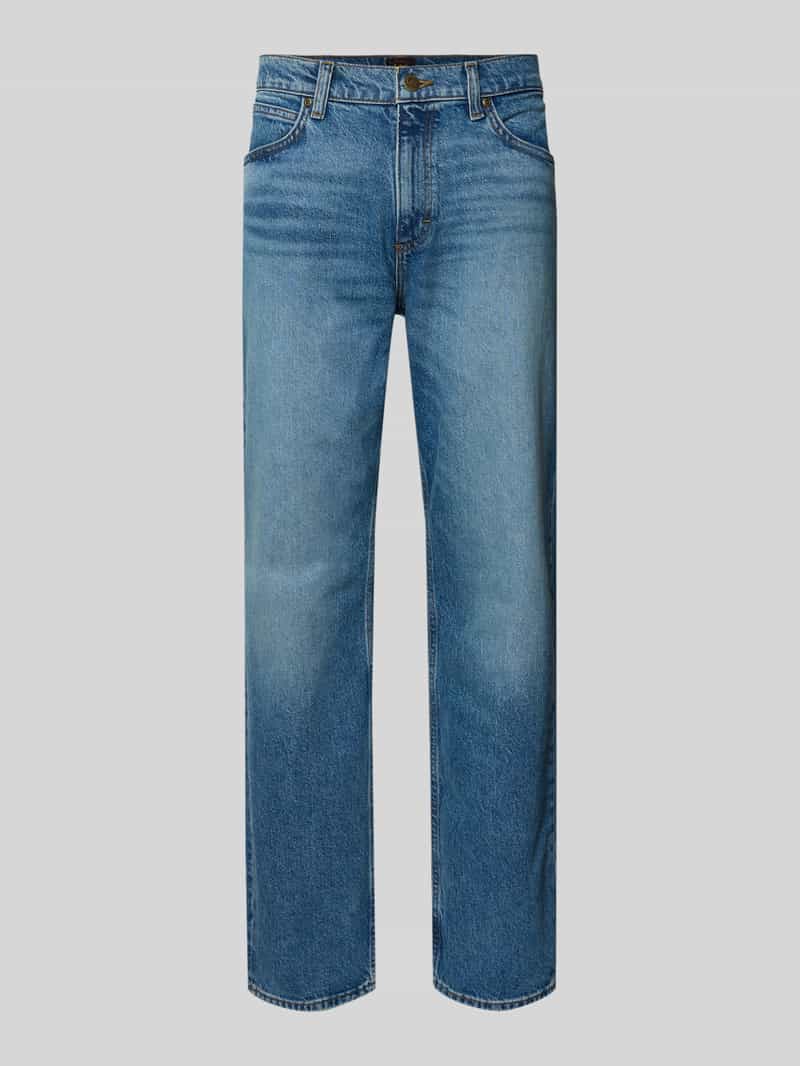 Jeansy o kroju straight fit w 5 kieszeni model 'WEST'
