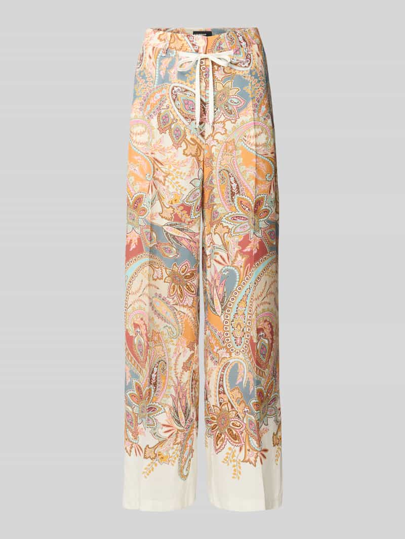 Spodnie materiałowe ze ściągaczem w pasie model 'ADRIENNE'