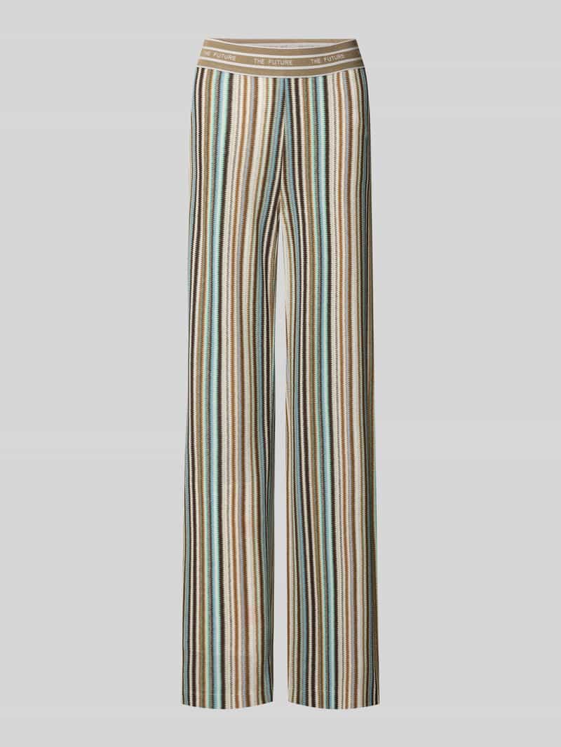 Spodnie materiałowe o kroju straight fit z domieszką wiskozy model 'Allison'