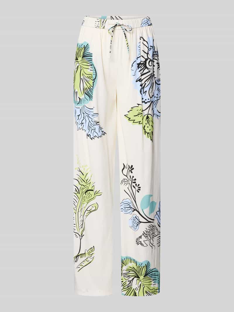 Spodnie materiałowe z mieszanki jedwabiu