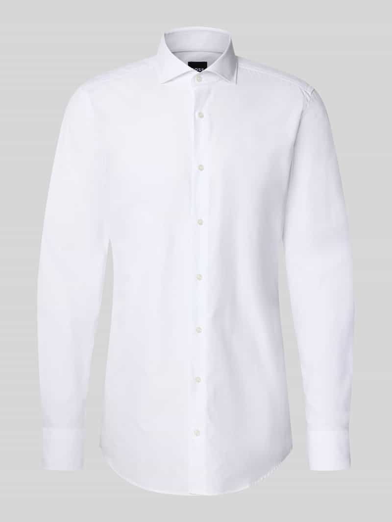 Koszula casualowa o kroju slim fit z czystej bawełny z bardzo długim rękawem model 'H-HANK-SP'