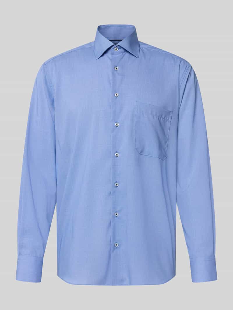 Koszula biznesowa krój comfort fit z kołnierzykiem kent