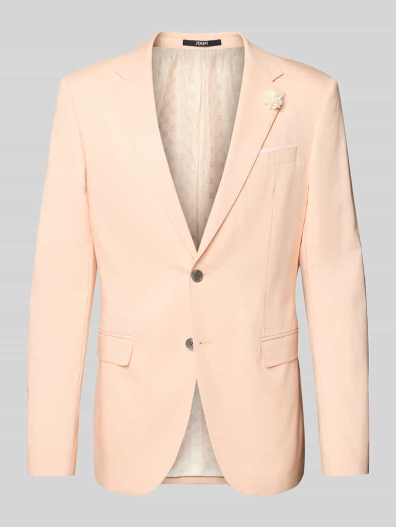 Marynarka na 2 guziki o kroju slim fit z mieszanki wiskozy i wełny